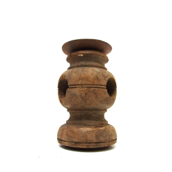 Świecznik drewniany w starym stylu 17cm